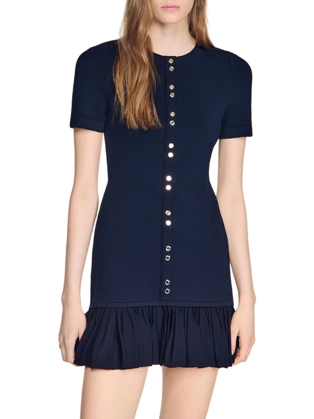 Keira Ruffled Short Knit Dress